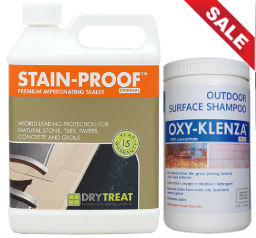 COMBO 18.9 LTR STAIN PROOF IMPREGNATING SEALER PLUS STONE SHAMPOO ($/UNIT)